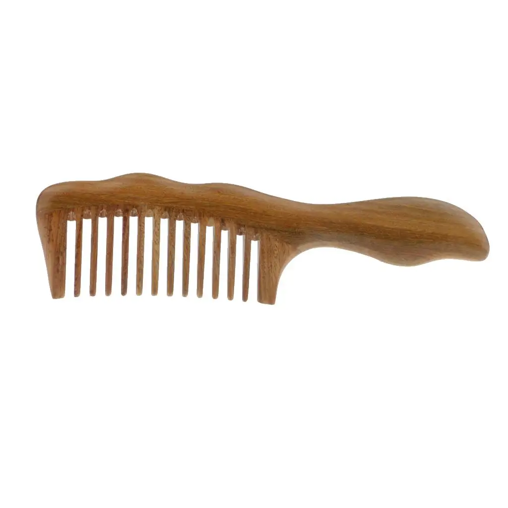 Pro Wooden Hair Brush Wood ,Green Wide Comb ,Anti Pocket Scalp Massage Brush