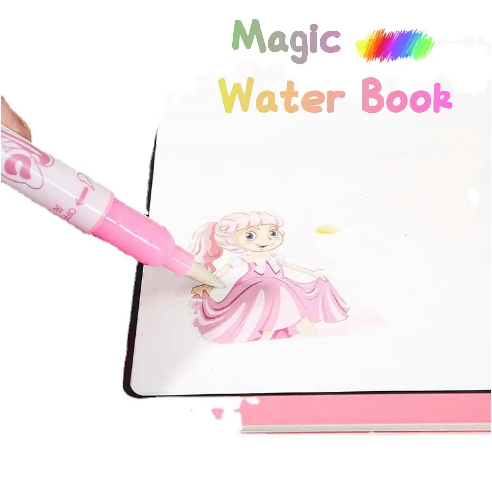 Livro Mágico De Desenho De Água, Brinquedos Montessori, Livro De Colorir Reutilizável, Livro De Desenho De Água Mágica, Educação Infantil Sensorial, Novo, 1Pc