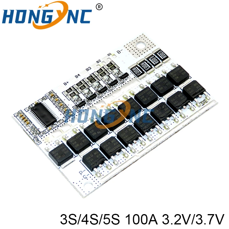 3S 4S 5S 3.2V 3.7V BMS 12V 16.8 21V 100A Li-ion LMO Ternary Lithium Battery Protection Circuit Board Li-POLYMER Balance Charging