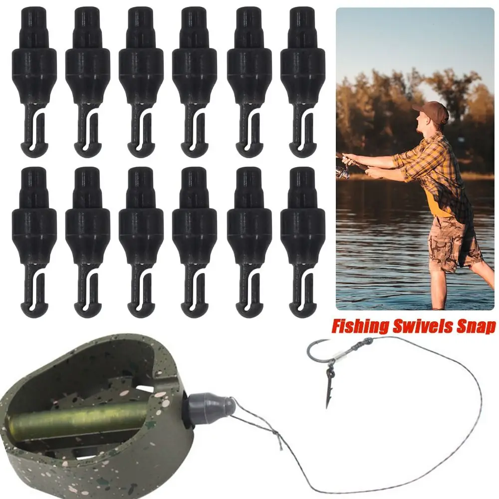 

50Pcs/lot Hot Durable Tackle Accessories Rolling Connector Fast Link Fishing Swivels Snap Line clip