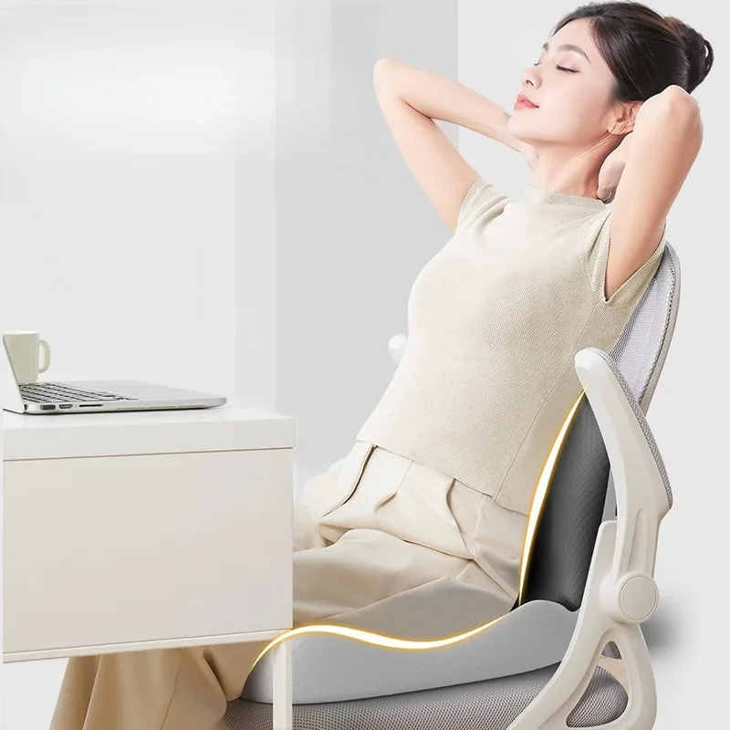 Office Seat Cushion & Back Cushion Integrated Chair Butt Heightening Car Lumbar Pillow Driver Seat Waist Support Backrest