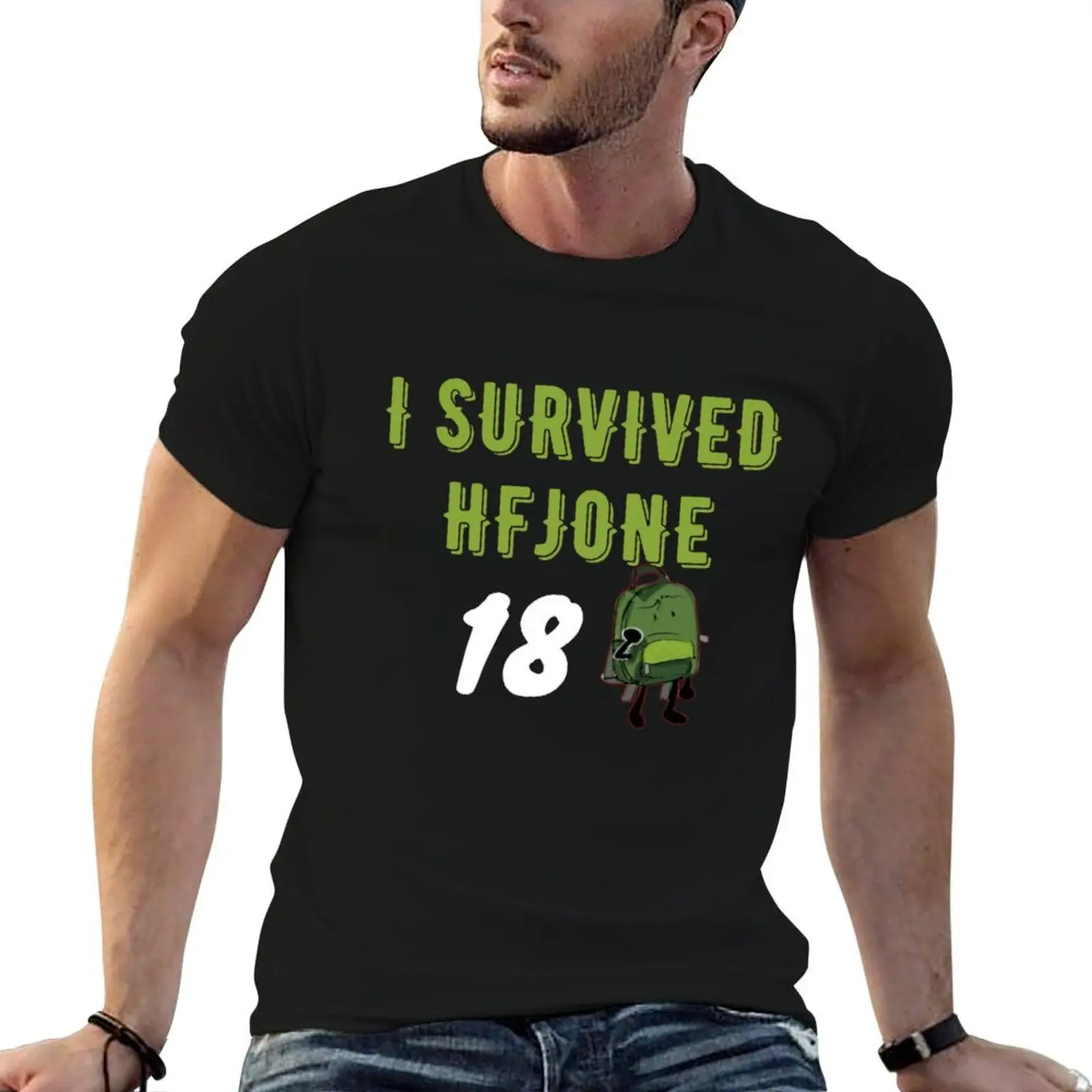 

Футболка I Survived hfjONE, хлопковая футболка, мужская футболка, дизайнерская мужская футболка, тяжелая хлопковая футболка