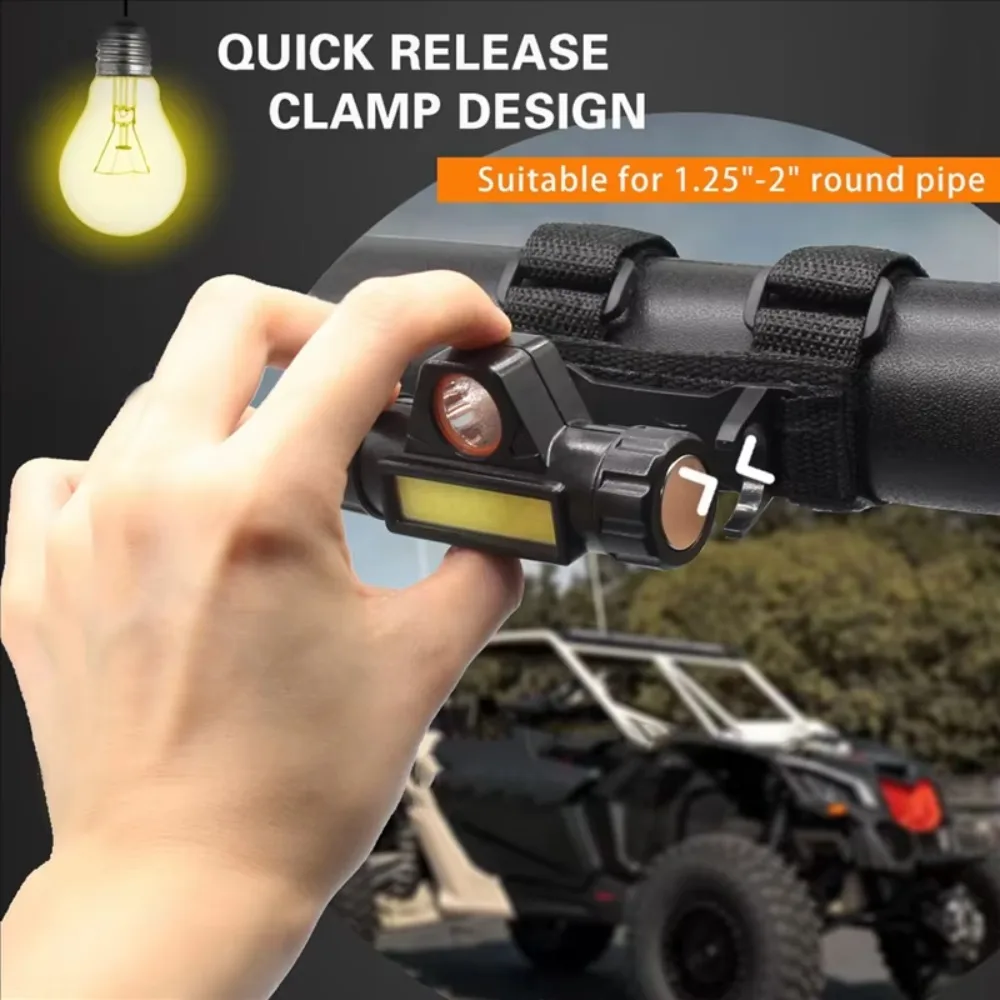 2X barra antivuelco Universal lámpara  luz LED UTV ATV para Polaris Ranger RZR 570 800 900 XP 1000 Can-Am Maverick X3