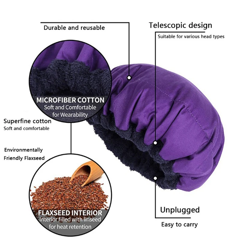 nursing cap Flaxseed Care Cap Microwave Heating Steaming Cap Hair Care Baked Oil Cap Heating
