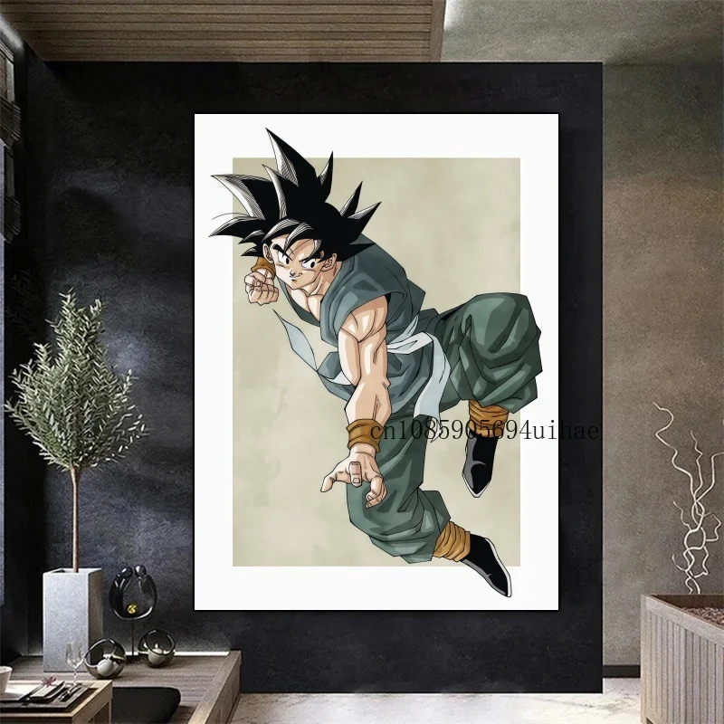 Bandai Anime Leinwandgemälde HD Poster Wandkunstdruck Dragon Ball Son Goku Klassische dekorative Bilder für Wohnzimmer ohne Rahmen