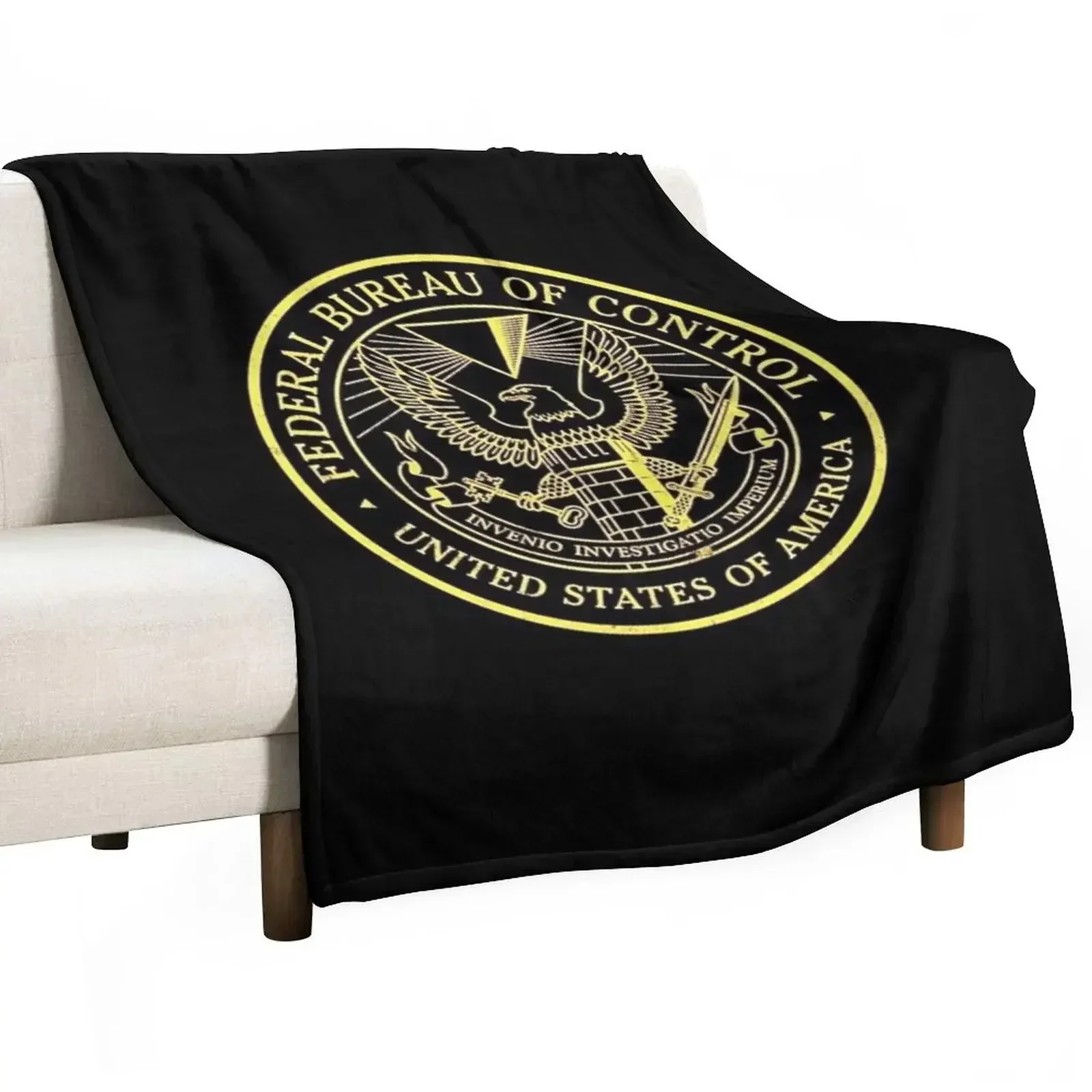 Federal Bureau of Control , Control Game Logo , Distressed Logo Throw Blanket Cute Plaid Luxury Throw Hairy Bed covers Blankets