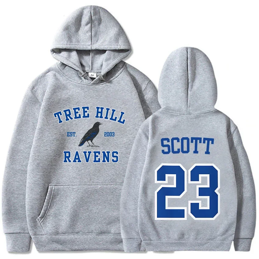 Women Hoodies TREE HILL RAVENS Scott23 Graphic Sweatshirts with Pocket Keith Scott Body Shop Pullovers Sudaderas Para Mujer Male