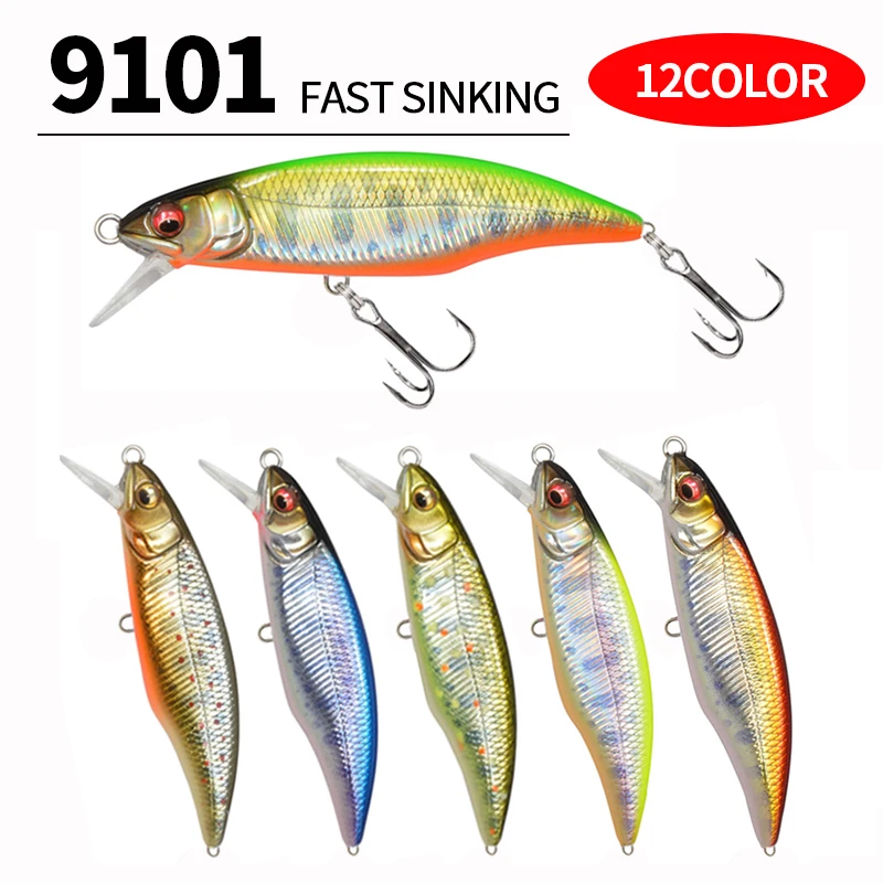 

1pc 50mm 3.5g Sinking Minnow Fishing Lures Jerkbait Bass Pike Carkbait Wobblers Swimbait Artificial Hard Bait Fake Bait Pesca