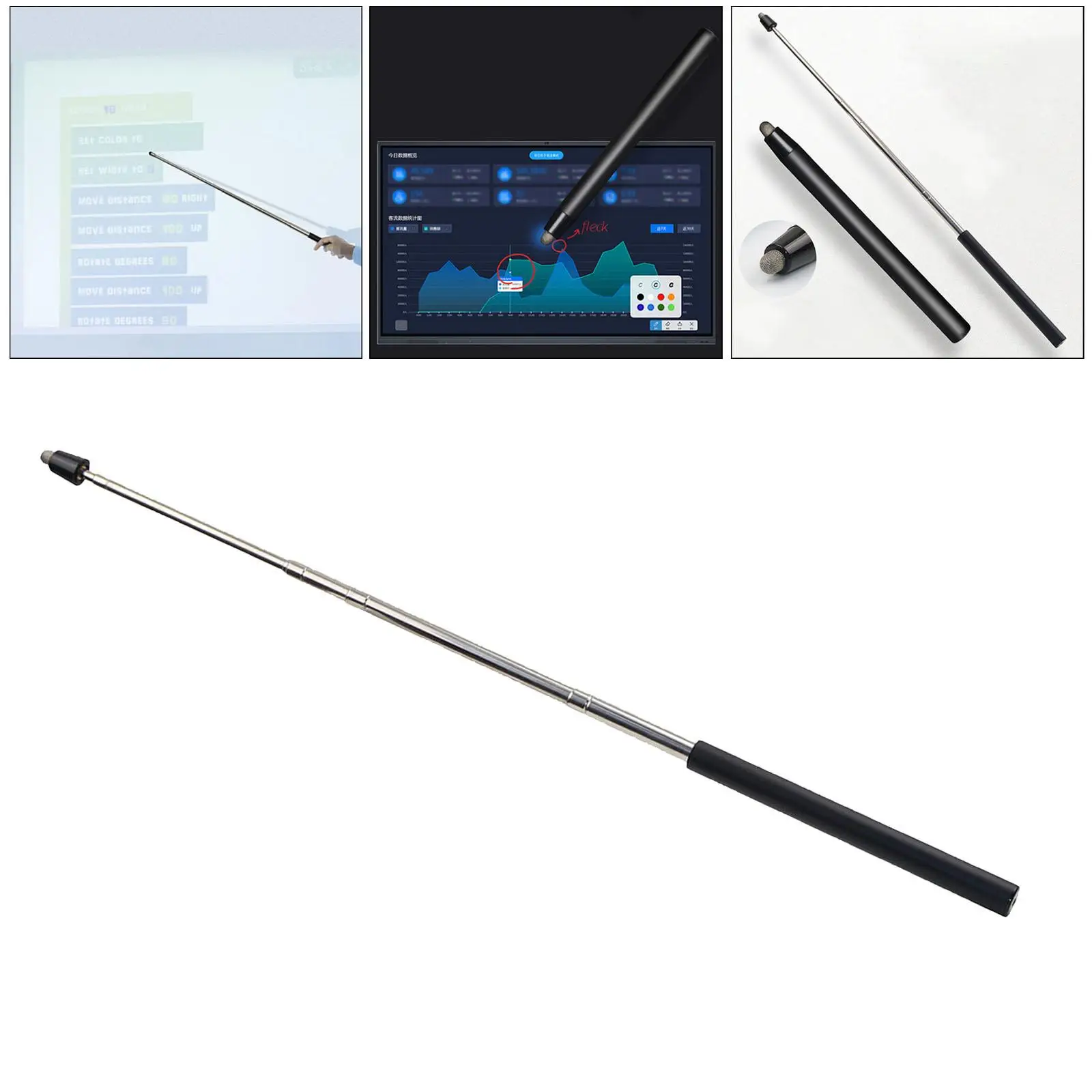 Retractable Pointer Teachers Pointing Points Stretch Stick Hand
