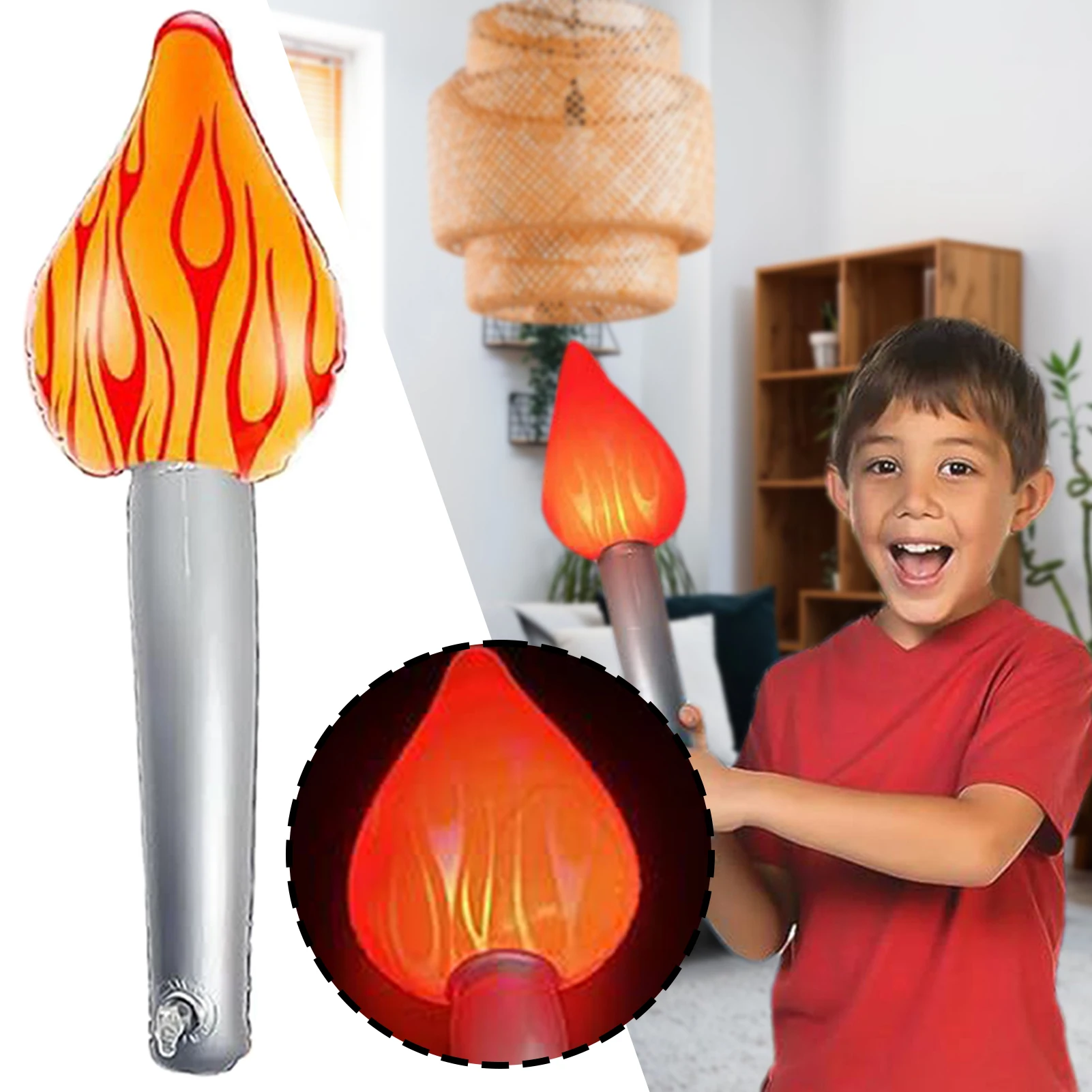 Fun Torches Inflates Toys With LED Light Lightweight Torches Toy For Stage Performance