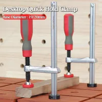 19/20mm Woodworking Desktop Quick Acting Hold Down Clamp Desktop Clip Hand Twisting Clip For Woodworking Benches Hole Tool