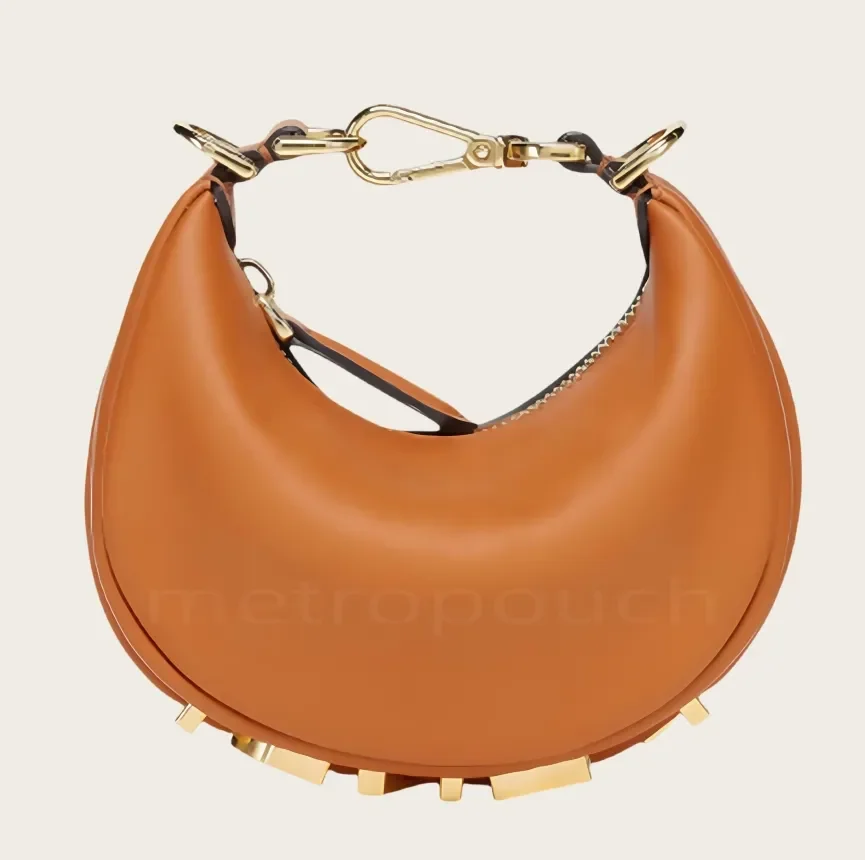 

FF bag armpit mini half moon handbag Leather tote women men Designer purse Vintage loop crossbody Clutch cleo bags Evening cresc