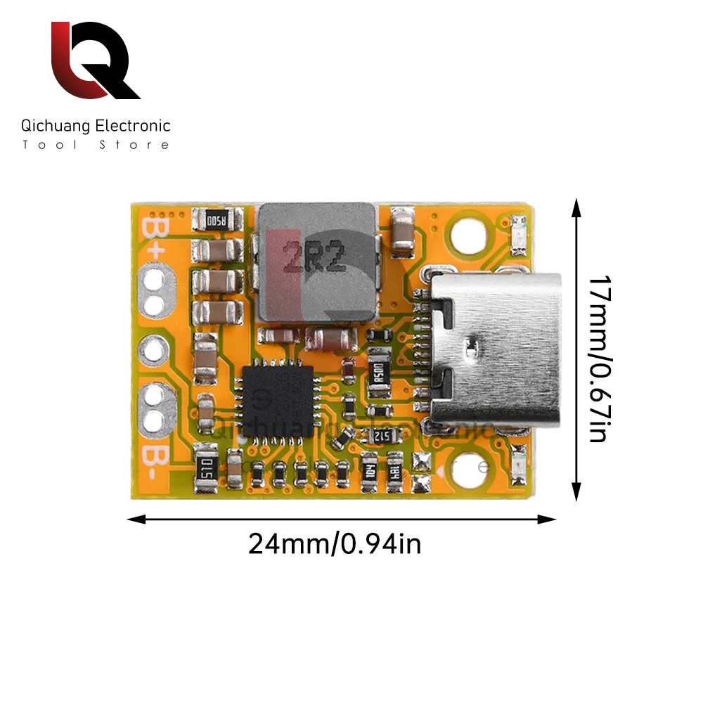 Mini Batterie au Lithium BMS 2/3S, Charge Rapide QC avec Indicateur LED, avec Wild de Type-C