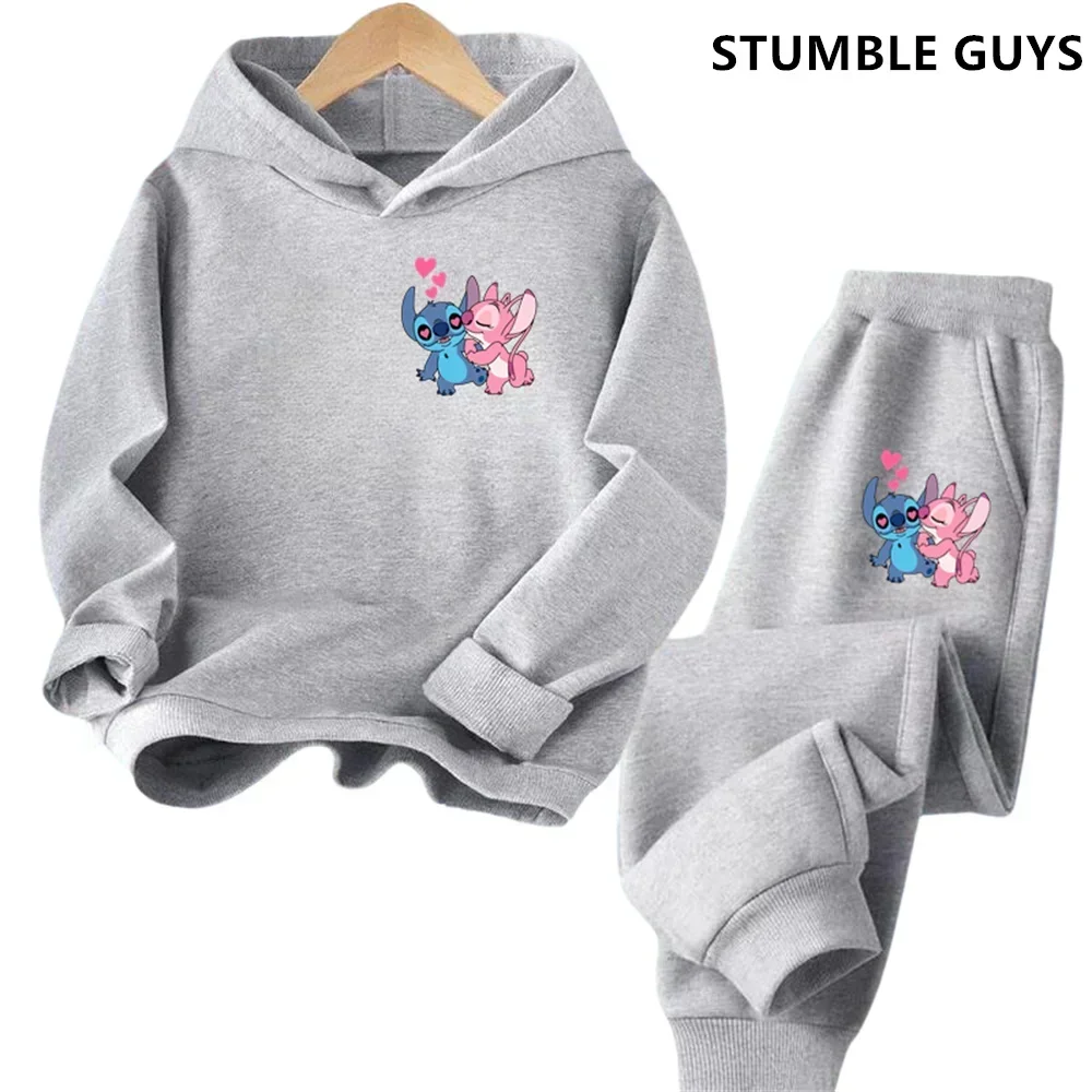 Aloha Stitch Sweatshirt Hoodies Fashion Pullover Anime Hoody Cartoons Girls Boy Kids Long sleeve Casual Clothes Stitch Trucksuit