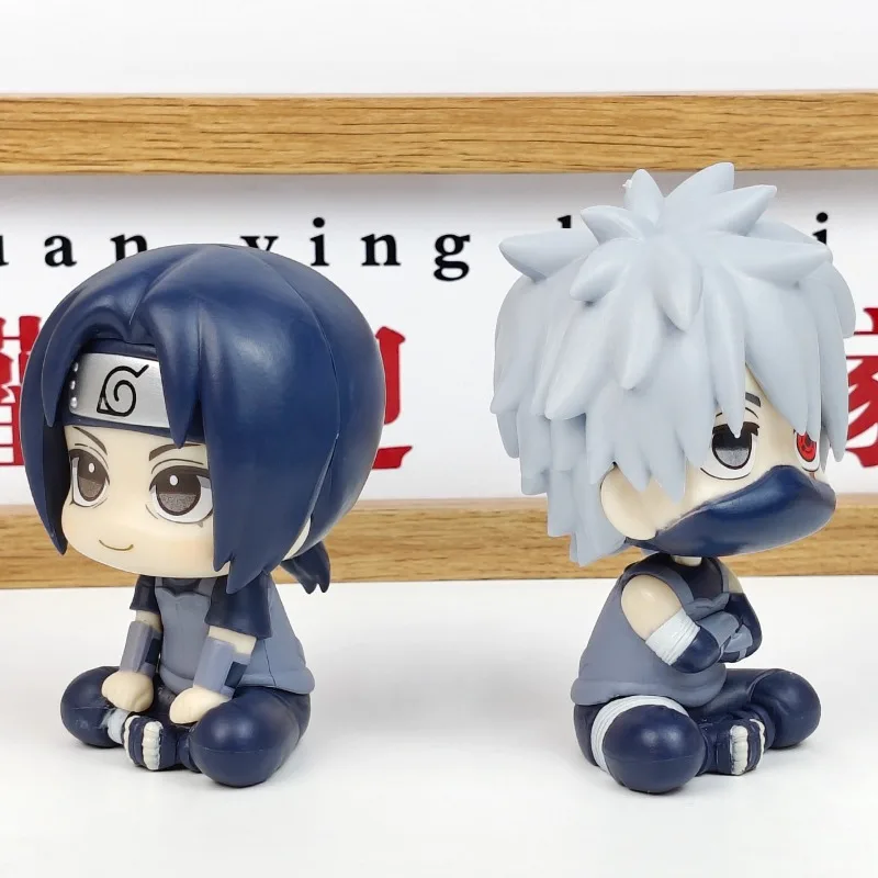 Nieuwe NARUTO Hatake Kakashi Uchiha Itachi Cartoon 2D Anime Perifere Q Editie Figuur Model Persoonlijkheid Creatieve Desktop Ornament
