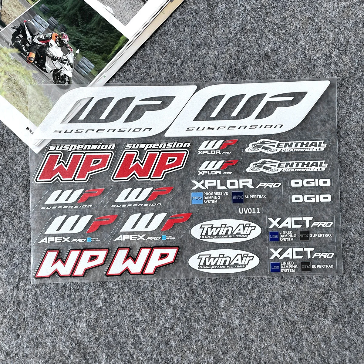 Motorcycle New Material Sticker WP Suspension Fork Damper Decal MotorBike Accessories For Duke 390 790 1290  Universal Decorativ