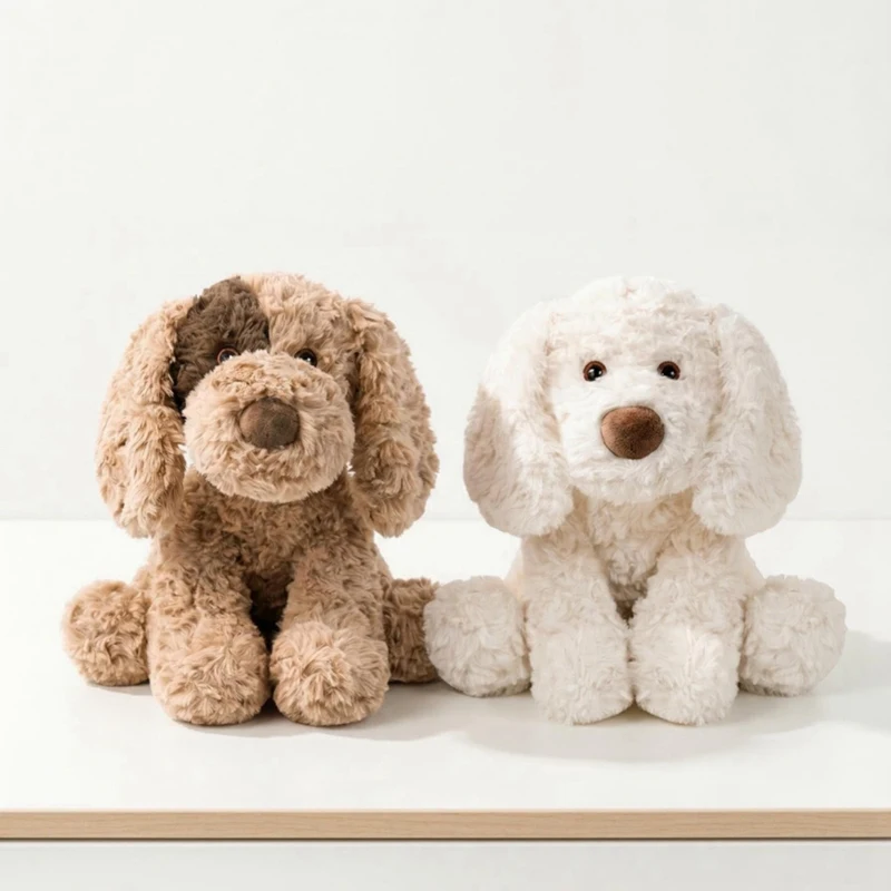 

Реалистичная плюшевая игрушка-собака: ультрамягкий пушистый щенок с кудрявым мехом – идеальный подарок.