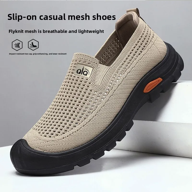 Herren Sommer Atmungsaktive Mesh Slip-on Wanderschuhe Leichte Bequeme …