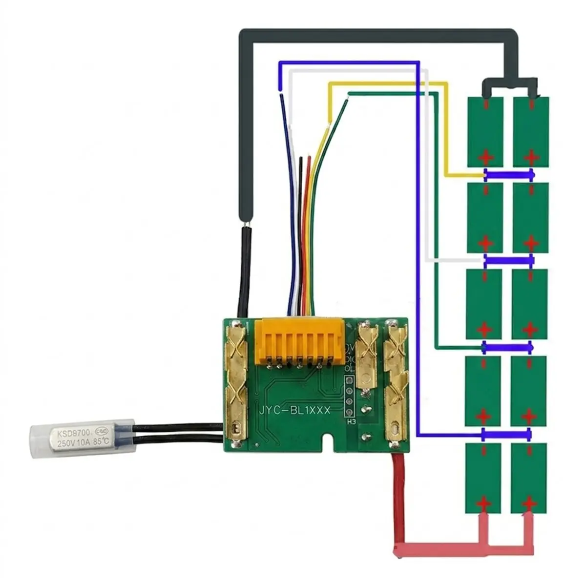Плата защиты аккумуляторов DT35BG для электроинструментов 18650 21700, плата PCB для аккумуляторов 18В BL1830 BL1850, 4-проводное обнаружение