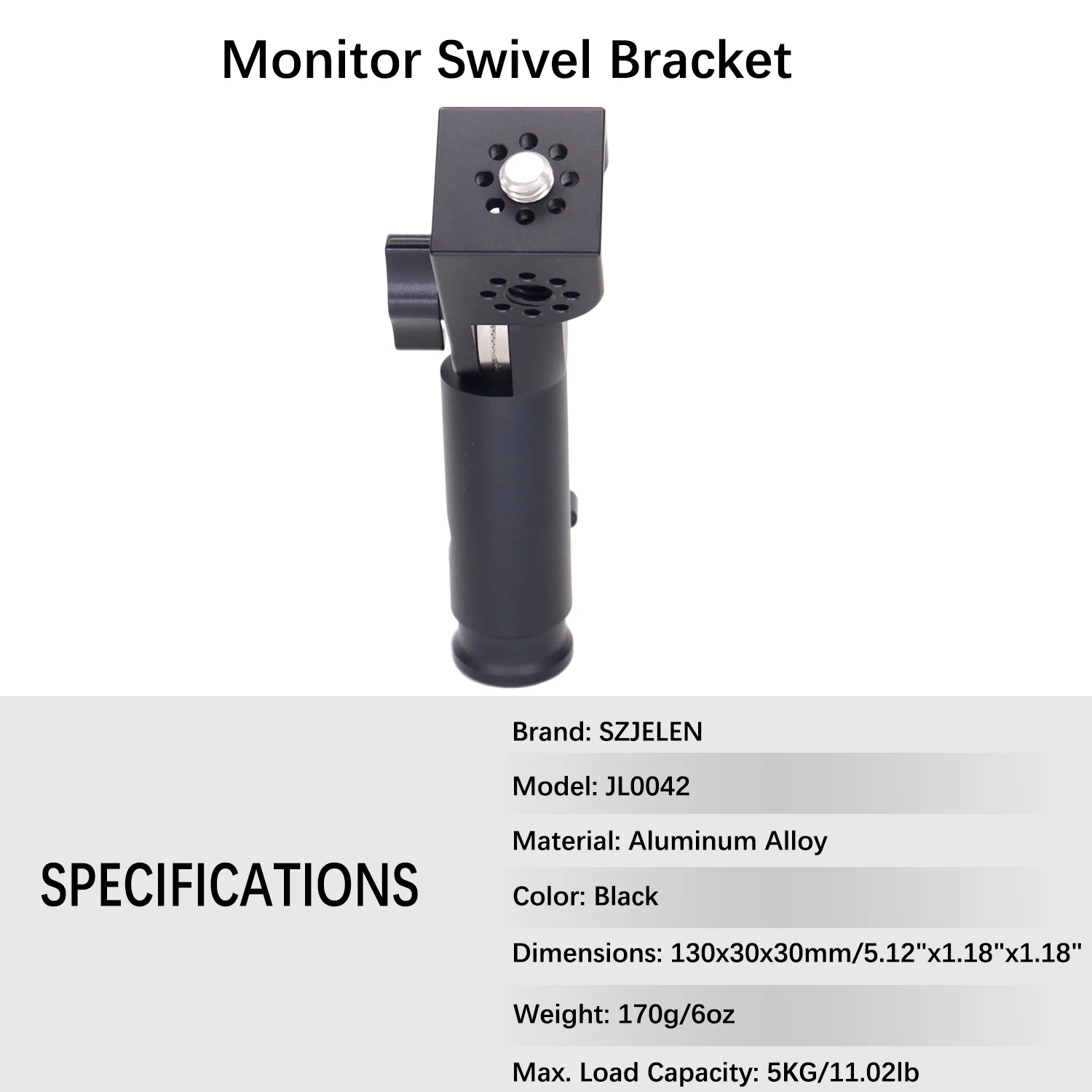 Monitor Rotating Bracket, 3/8 Square Three Sided Extended Video Monitor For ARRI RED, Sony Camera Image Transmitter
