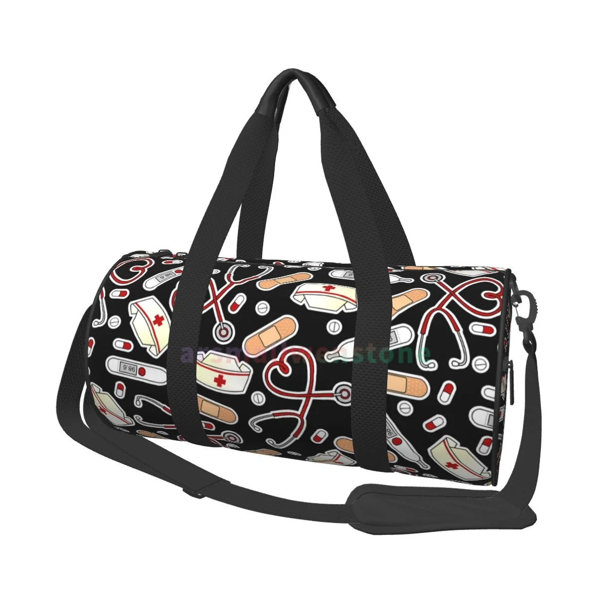 Bolsa de Yoga para médico de dibujos animados para mujer, mochila duradera para entrenamiento, bolsos redondos para Fitness al aire libre, bolsa de lona de viaje