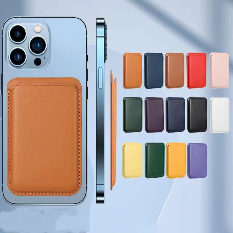Luxury For Magsafe Magnetic Leather Wallet Case For iPhone 16 17 18 14 Pro Max 15Pro S26 Card Holder Phone Bag Cover Accessories