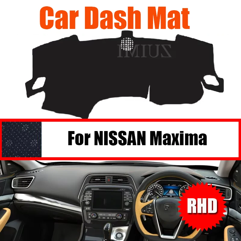 ZUIMI Copertura del cruscotto Dash Zerbino Dash Zerbino Cruscotto Copertura Pad Parasole Per NISSAN Maxima LHD RHD Design speciale per auto di alta qualità