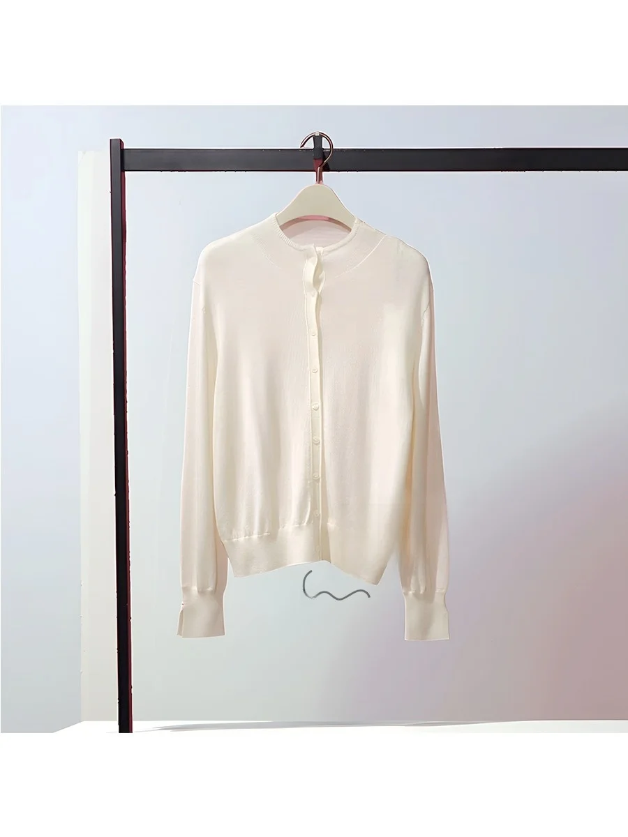 

Soft Knitted Long Sleeve Open Cardigan Women's Loose Style Fashionable Versatile Slimming Top for Early Autumn 2025