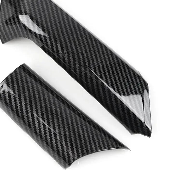 ABS Carbon Fiber Car Styling Inner Accessories Door Armrest Handle Grip Cover Trim For VW Tiguan L 2017 2018 2019 2020 2021 2022