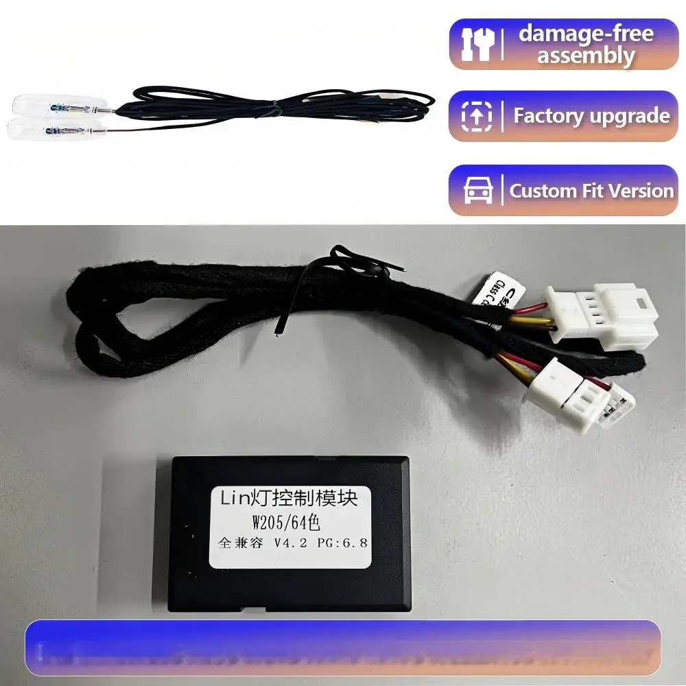 

RGB-светодиодная лента с поддержкой Plug and Play для Mercedes Benz W205 X253 W213 W117 W176 W222 X156 W177 W167 2013+ с Bluetooth-контроллером