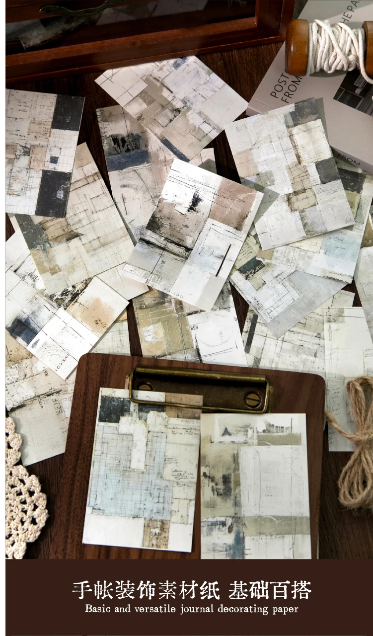 Journal GO 40 Stück Vintage Collage-Materialpapier für Planer Handgemachtes DIY Journaling Tagebuch Album Scrapbooking Hintergrundpapier – Detail 4