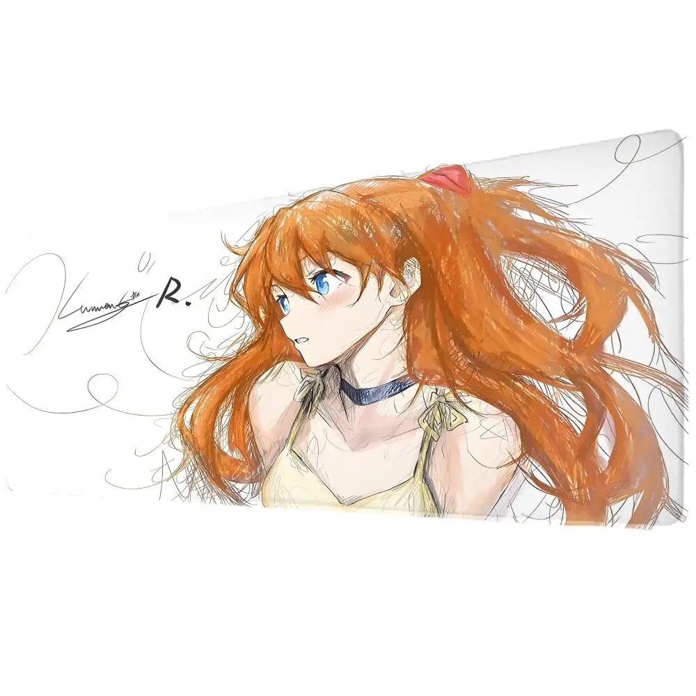 Asuka Kawaii Ins Girl Mousepad كبير مقاوم للماء ومضاد للانزلاق طاولة طعام حصيرة لطيفة ثانوية يوان مكتب لعبة لوحة مفاتيح الكمبيوتر