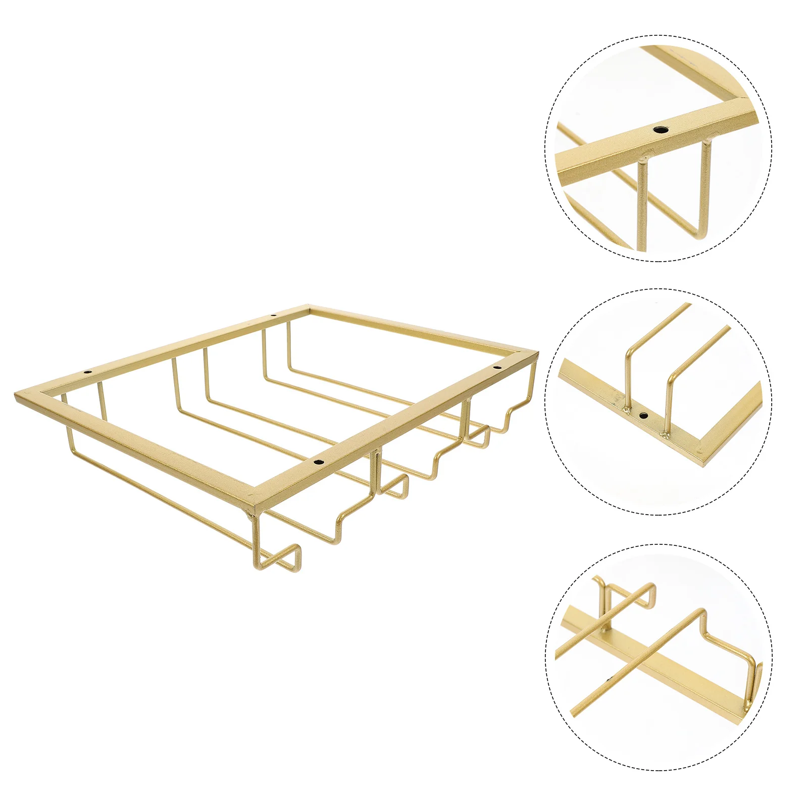 

Wine Glass Rack 2 Tier Upside Down Hanging Cup Holder for Kitchen Storage Strong Load Bearing Rustic Iron Art Design Wine Goblet