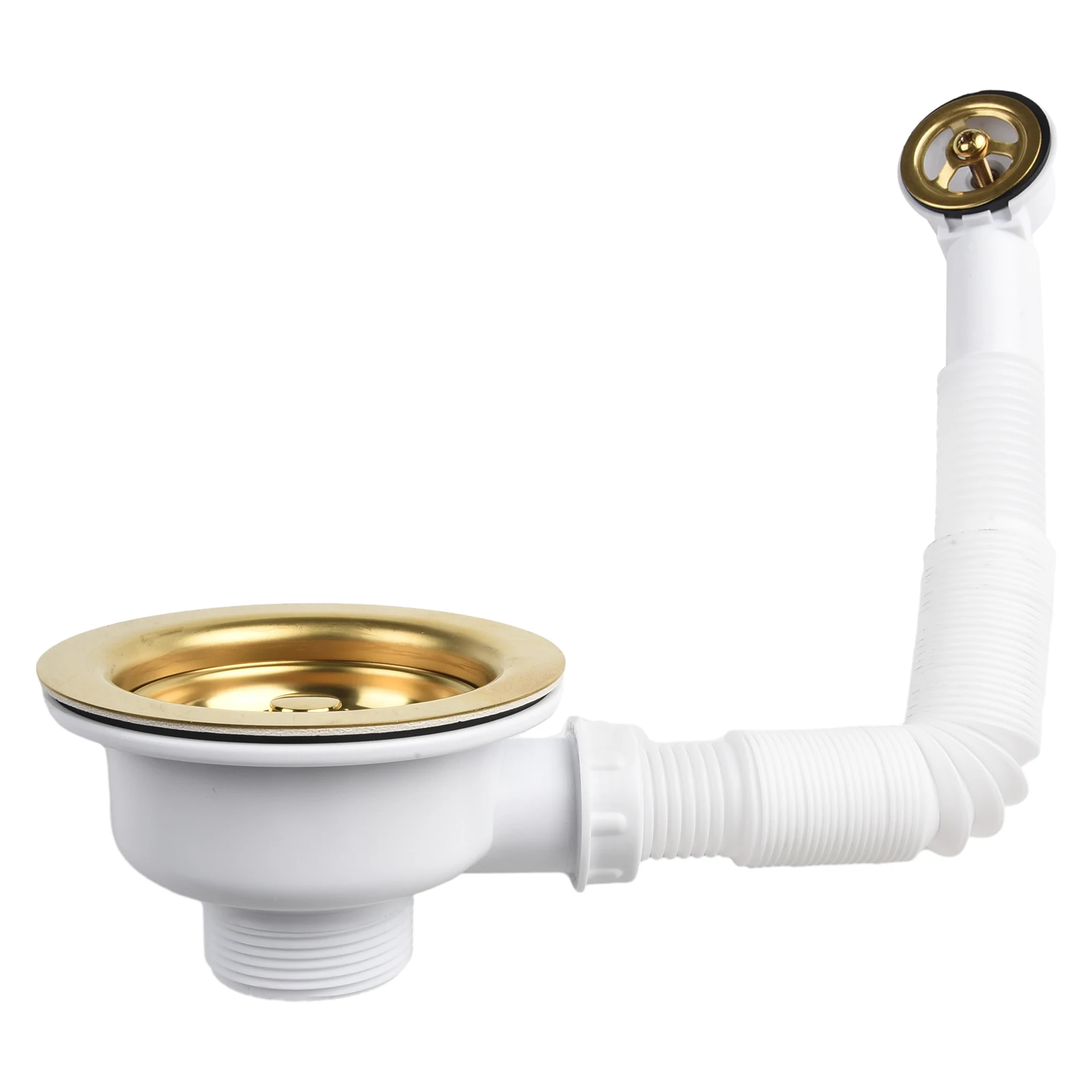 

For Sink Hole Diameter 86 95mm Strainer Drain Sink Downcomer Home Improvement Gold Durability Overflow Prevention