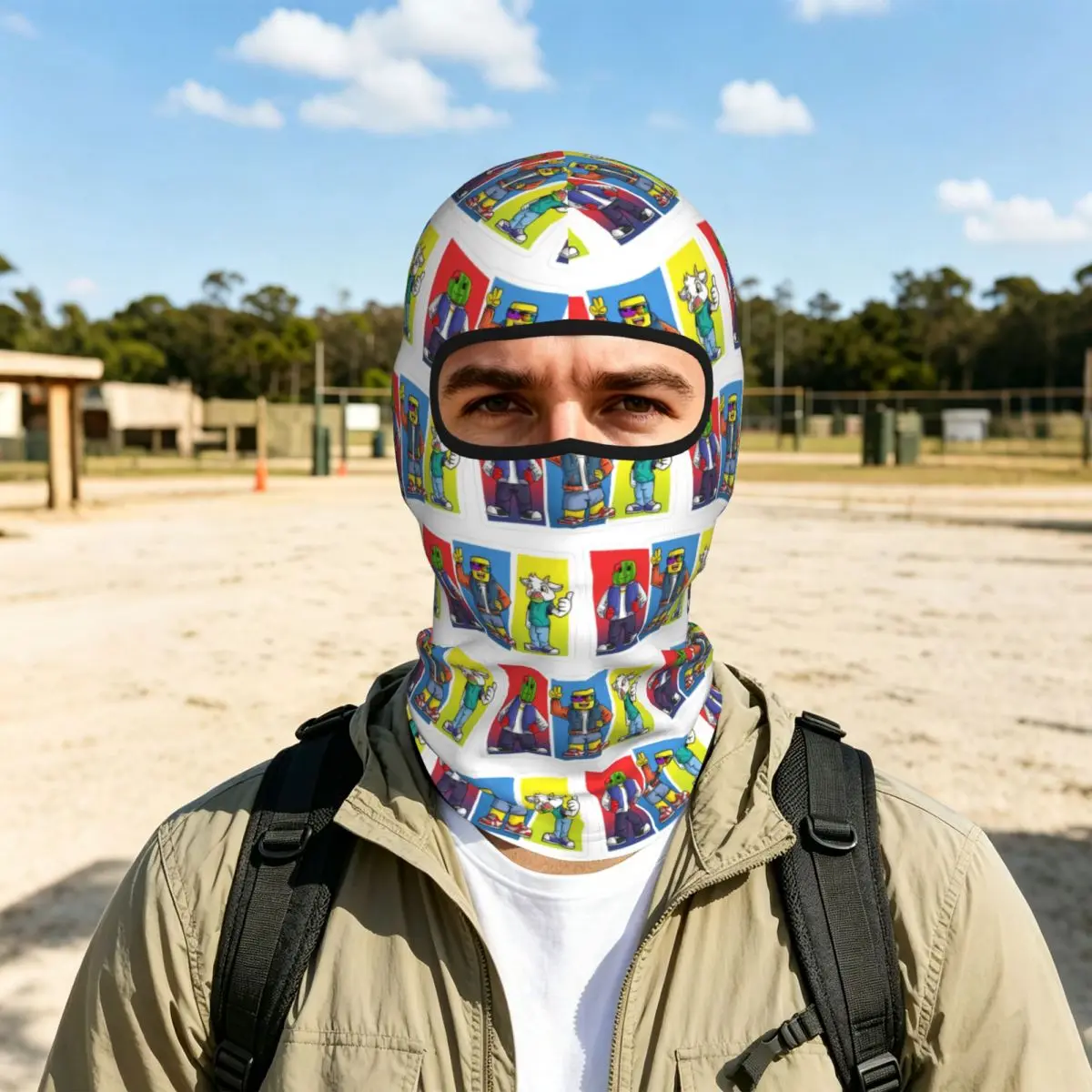Sunny And Melon Breathable Thin Balaclava Full Face Mask Sun Protection Neck Gaiter For Motorcycle Cycling Fishing Outdoor