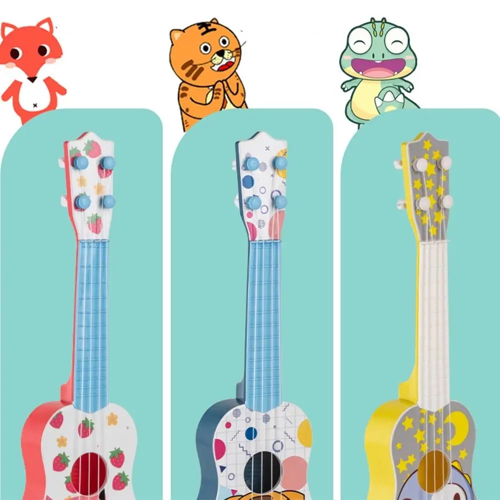 Playable Birthday Gift Rhythm Training Tools Mini Plastic Children Guitar Ukulele Beginners Guitar Toy Musical Instrument