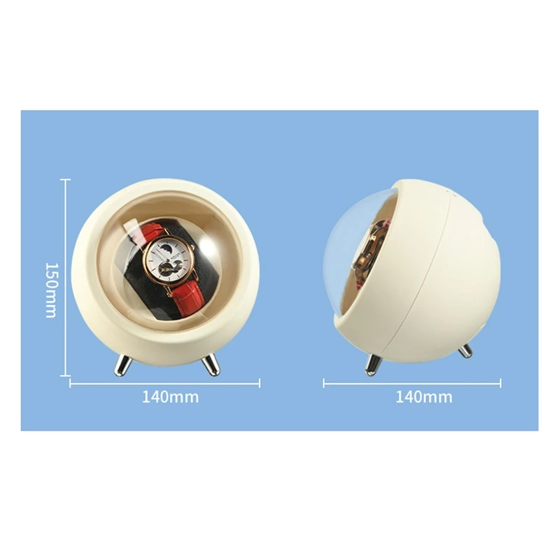 Watch Winder for Automatic Watches Watch Box Automatic Winder (Creamy-White)