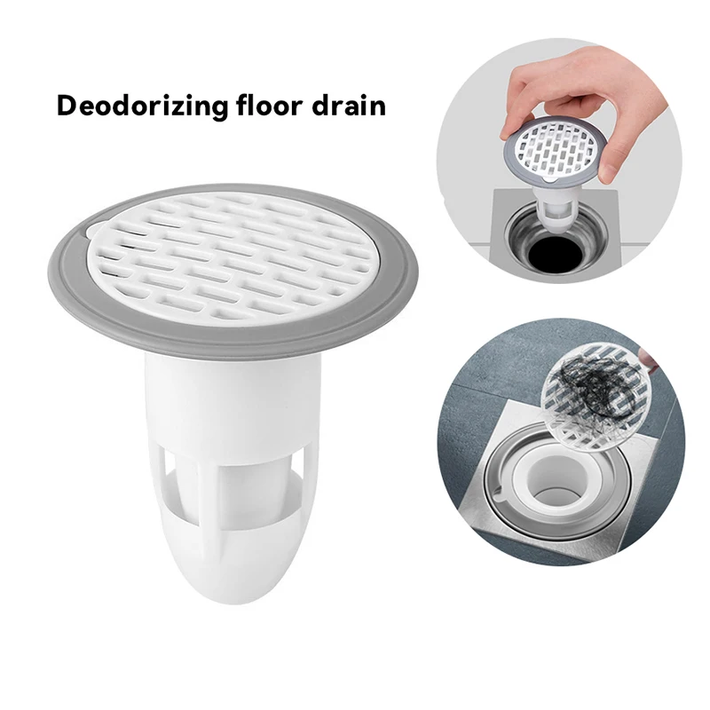 Bath Shower Floor Drain Strainer Cover Plug Trap Silicone Anti-odor Sink Bathroom Water Filter Insect Prevention Deodorant