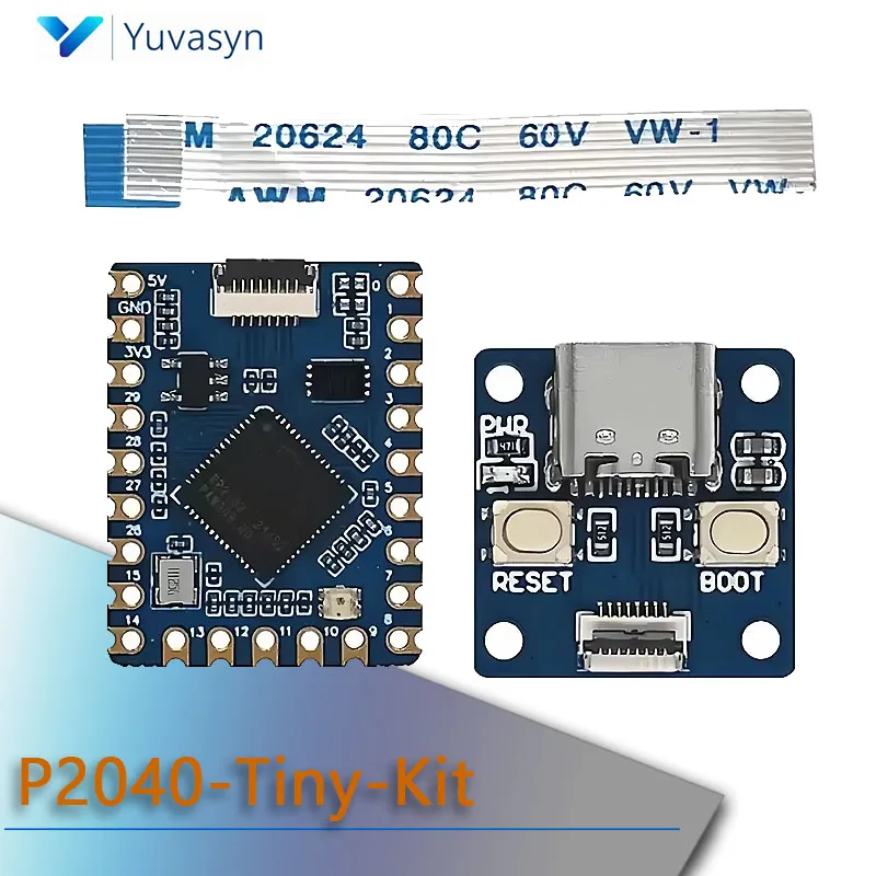 1-5PCS RP2040-Tiny Development Board RP2040 ZERO Raspberry Pi RP2040 Dual-core Microcontroller Split USB Interface For Arduino