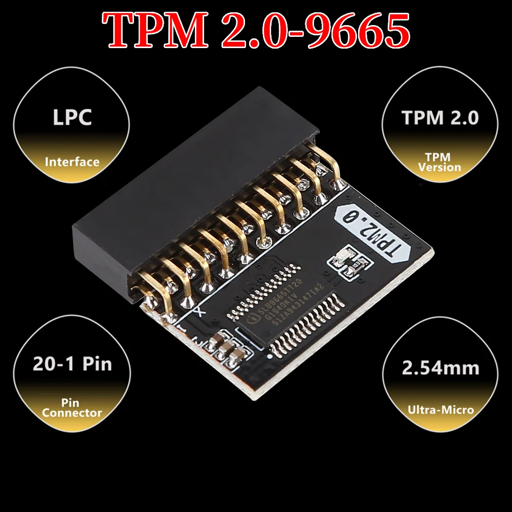 TPM 2.0 Encryption Security Module 20 Pin Module Motherboard Replacement Part Memory Module 4 GB for Gigabyte Platform