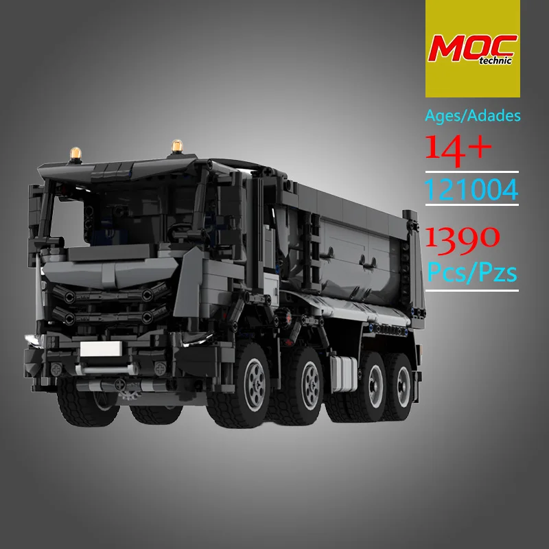New Design MOC Two-color T-type  Transport Dump Truck Building Block model - Creative trendy toys - Top Choice Holiday gifts