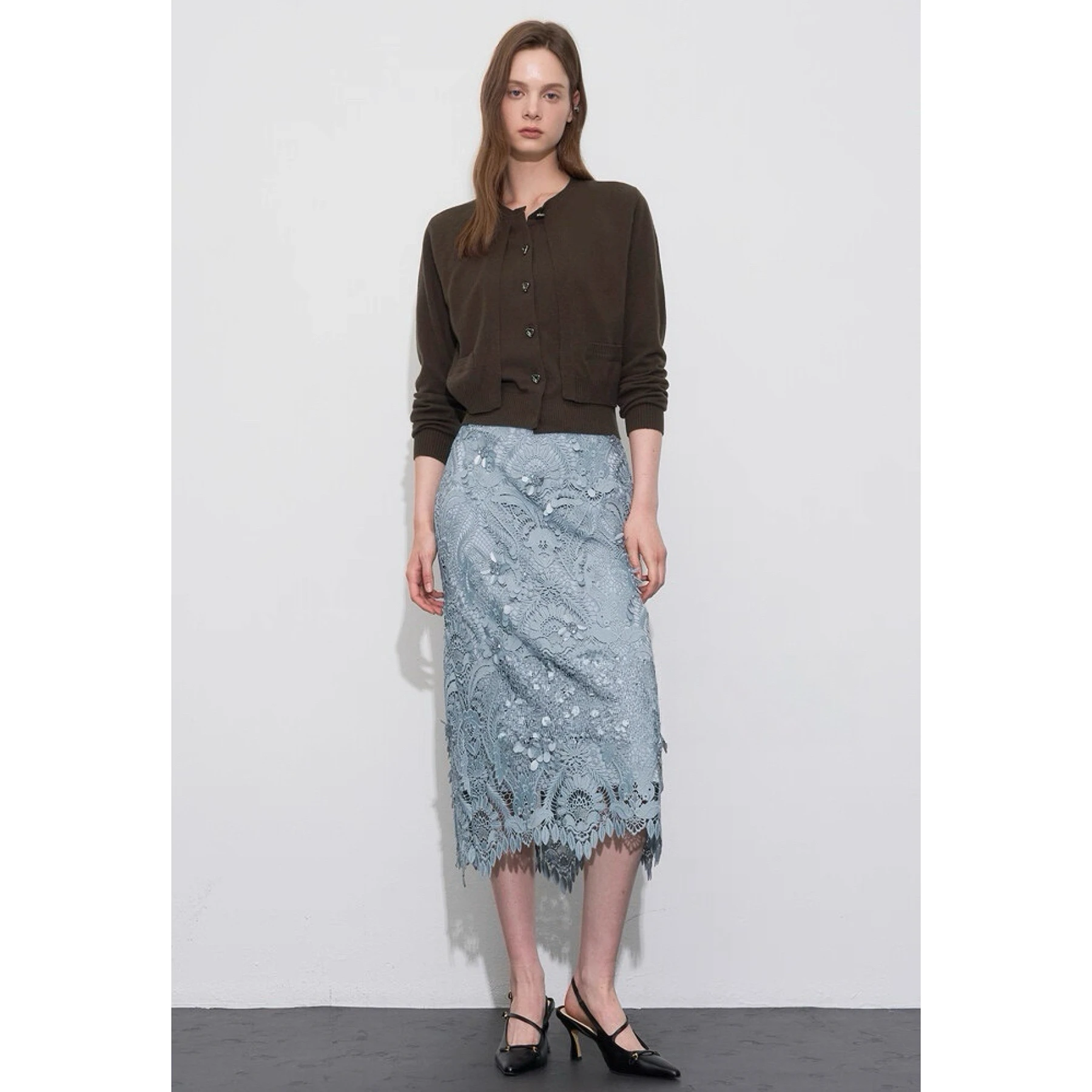 

Вязаный шерстяной кардиган Lemon Cheese, круглый универсальный искусственный двухсекционный женский верхняя одежда Faion ort для поездок на работу