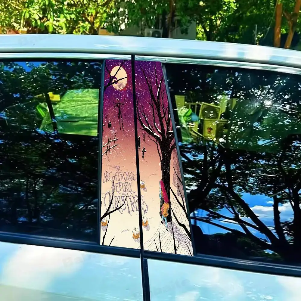 

Анимированная наклейка на автомобиль «Кошмар перед Рождеством», водонепроницаемая, устойчивая к царапинам, наклейка на B-стойку, покрытие, украшение автомобиля от царапин