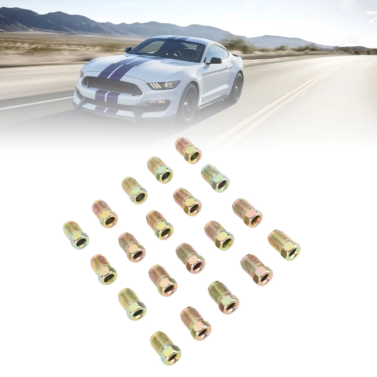 Brake Line Nuts Fittings Sturdy Rustproof 10 X 1 Mm Metric Brake Line Invert  Fittings for 3/16 Inch Brake Line Tube