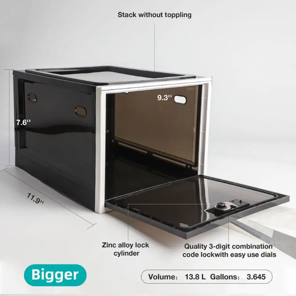 Transparent Lockable Storage Box for Food and Medicine