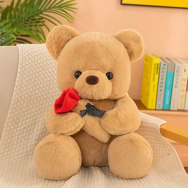 Valentine\'s Day roses teddy bear animal plush toys for girls teddy bear dolls