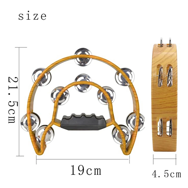 【monday】ハンドベル-クラップドラム、パーカッション-ダブルロー-大人用タンバリン-パーカッションミュージック-タンバリン