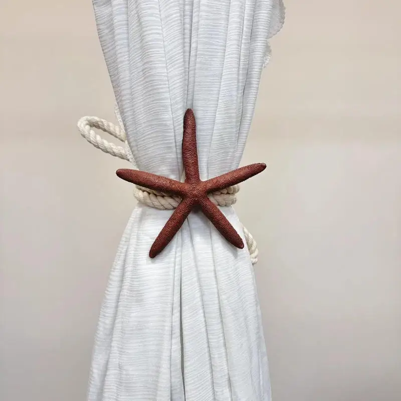 نجم البحر رباط للستائر حبل الستائر عوائق التعادل غرفة ديكور الشمال غرفة نوم زينة الستار العائق #5