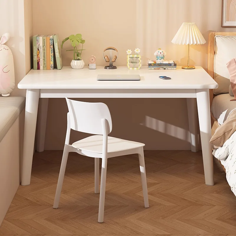 

Girls bedroom study table simple desk home student solid wood legs writing table
