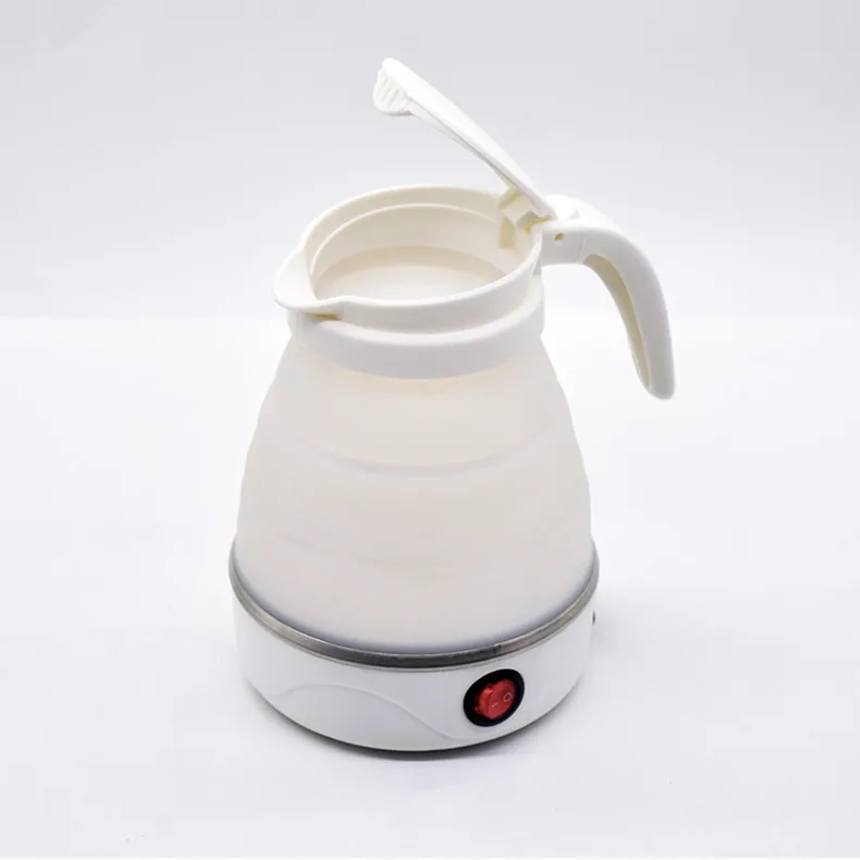 JFBONIN 0.6L Mini Folding Kettle Portable Water Heater 600W Silicone Compression Electric Kettle Home Kettle Easy To Travel